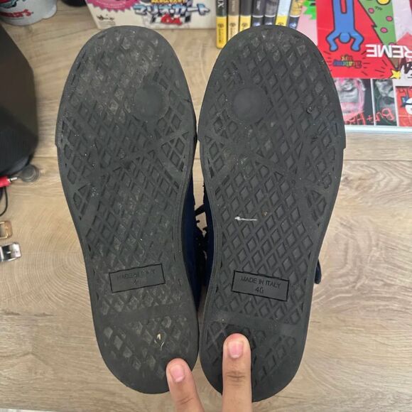 Giuseppe Zanotti Coby High-Top Blue Suede Sneakers Size 40EU - Picture 7 of 8